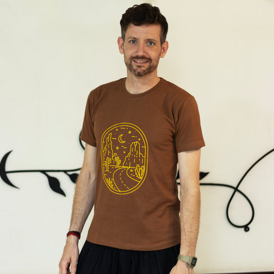 DYOGIQ® - Desert Night Unisex Brown T-shirt