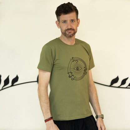 DYOGIQ® - Mystical Snake Unisex Olive T-shirt