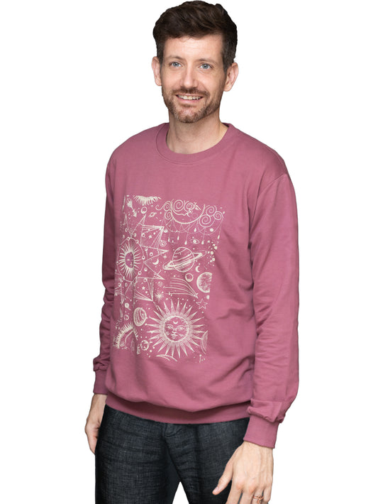 DYOGIQ® - Cosmos Unisex Rust Rose Sweatshirt