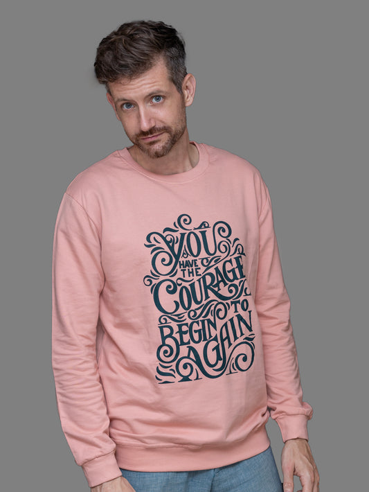 DYOGIQ® - Begin Again Unisex Dusty Pink Sweatshirt