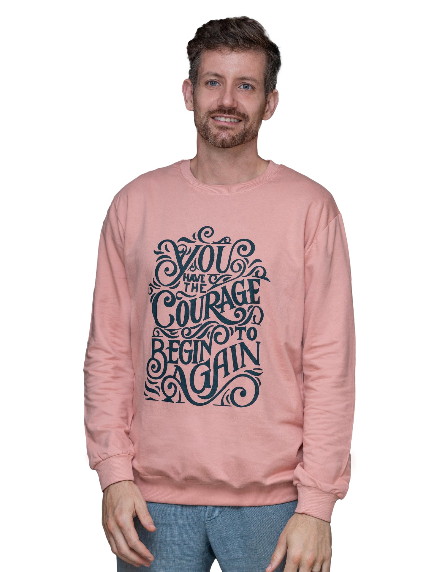 DYOGIQ® - Begin Again Unisex Dusty Pink Sweatshirt